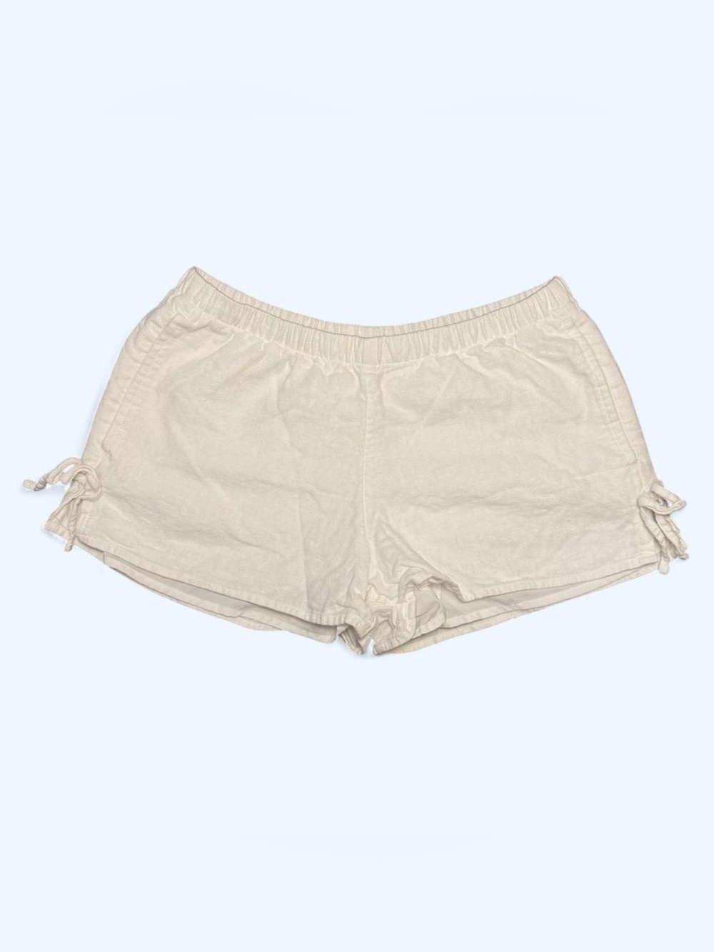 Hollister Cream Elastic-Waist Lounge Shorts